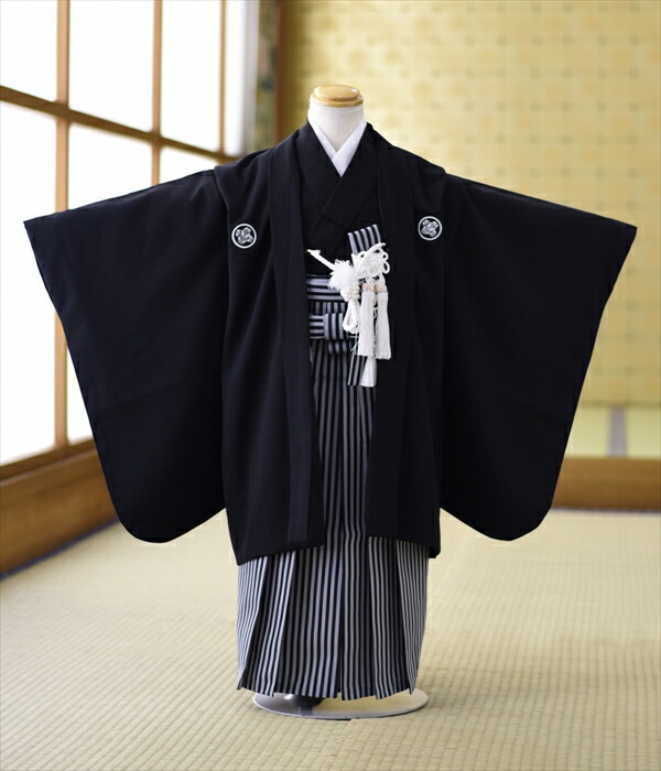 楽天市場】シンプルな黒紋付 七五三 小さめ5歳《身長100cm〜110cm