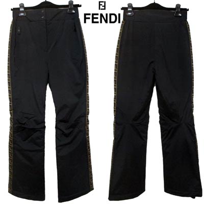 楽天市場】フェンディ FENDI レディース パンツ ボトムス ロゴ サイド
