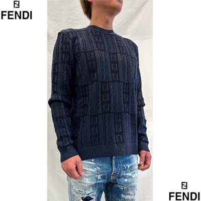 楽天市場】フェンディ FENDI セーター ニット メンズ トップス 全体FF