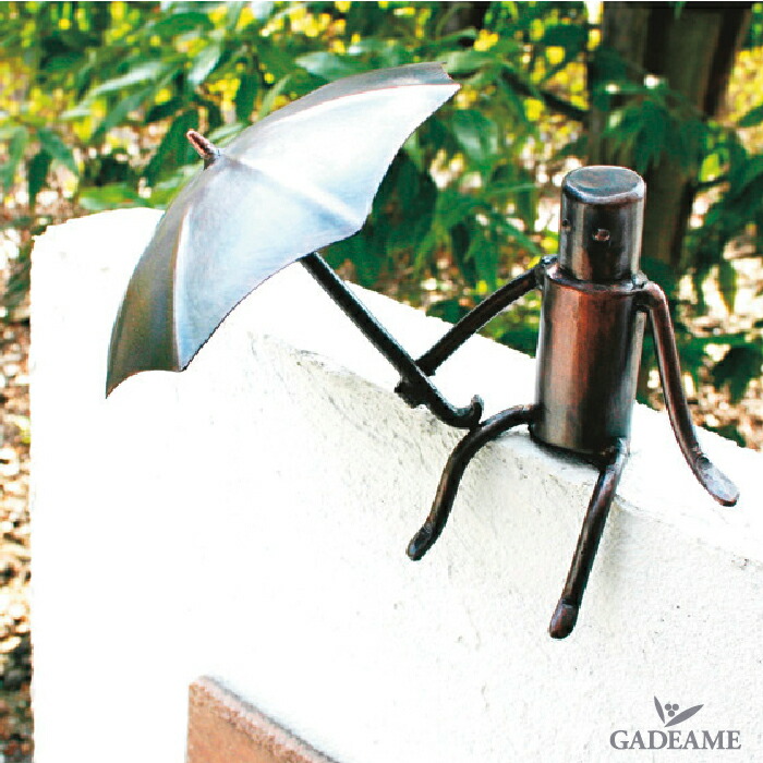 楽天市場】ガーデングッズ 表札の守り人 GGET-3 オブジェ 白御影石