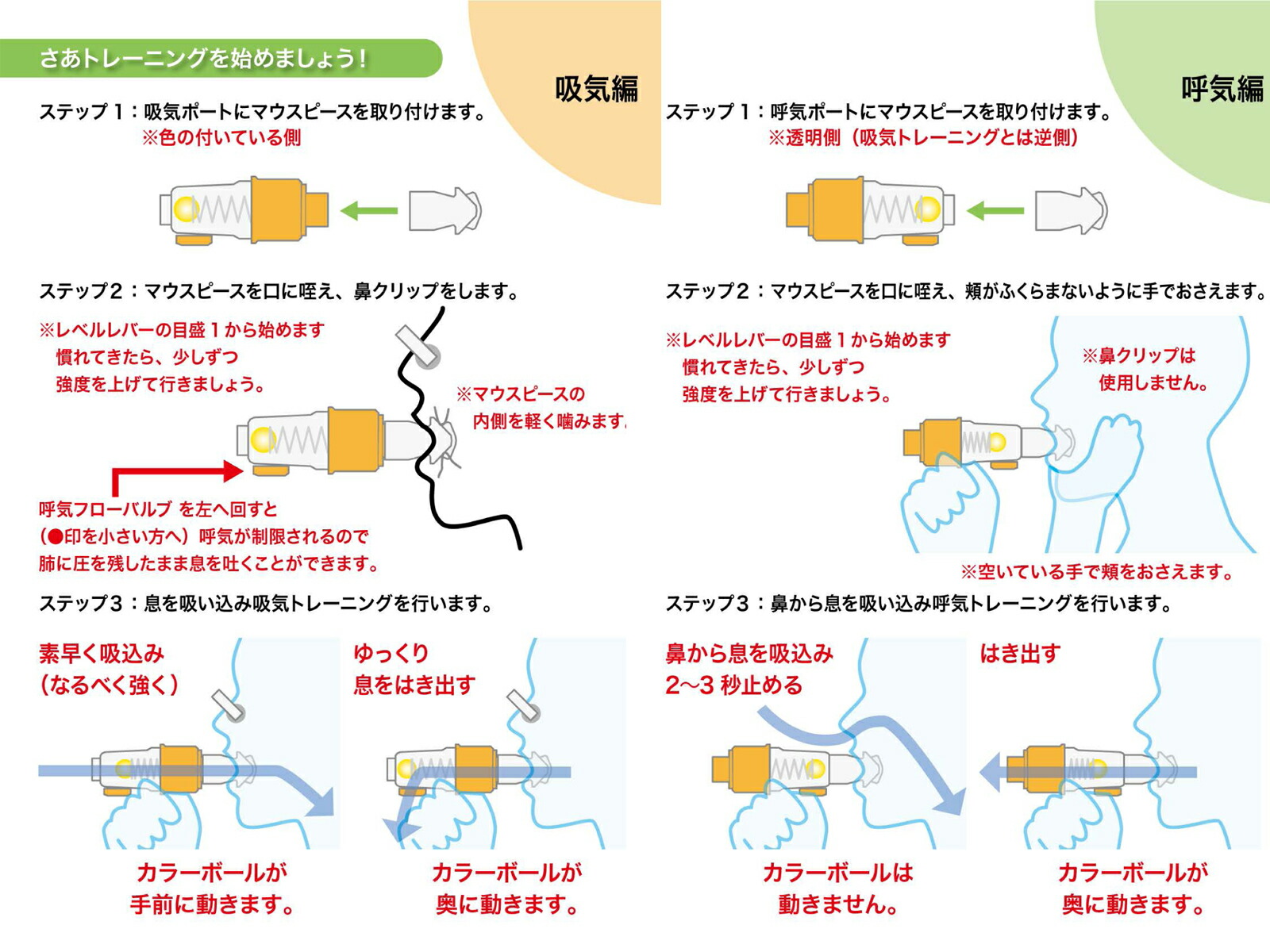 楽天市場】ブレスホーム 一般向け グリーン 呼吸筋 トレーニング