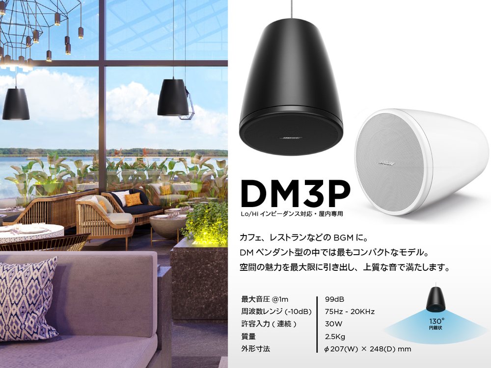 楽天市場】BOSE ボーズ DM3P PAIR BLK ( ペア / 2本入 ) 吊り下げ
