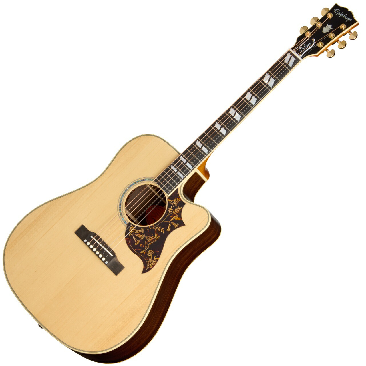 楽天市場】Epiphone エピフォン Hummingbird Deluxe EC Natural