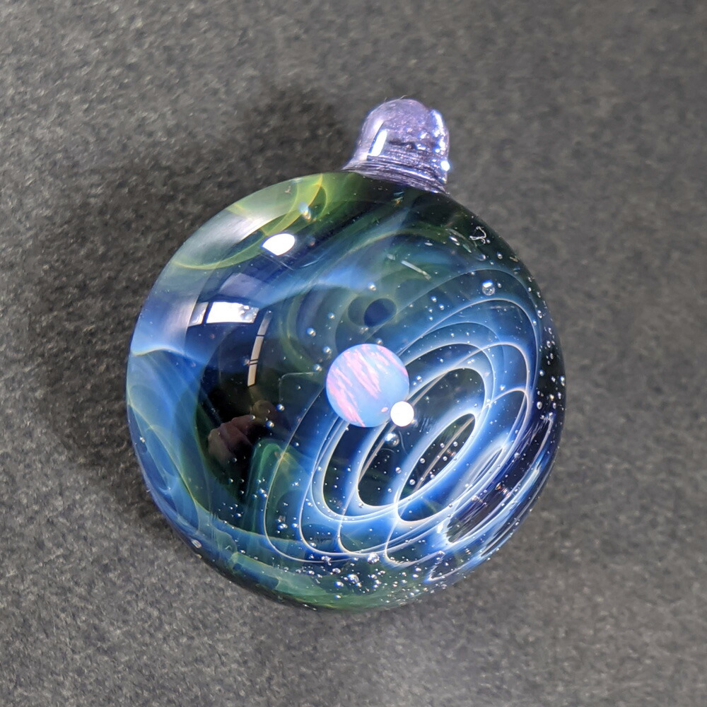 楽天市場】宇宙ガラス ネックレス ペンダントトップ コスモワールド