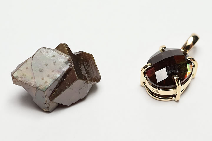 楽天市場】2.35ct奈良県天川村産 レインボーガーネットジェムグレード