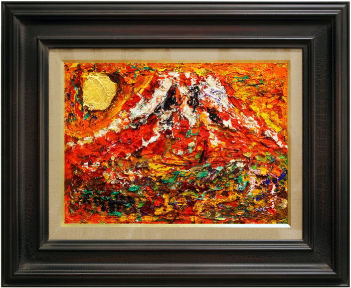 楽天市場】安食慎太郎『赤富士』油絵・油彩画 F4(4号) : 内田画廊