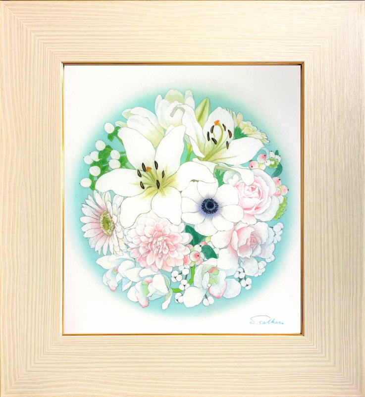 楽天市場】白木彩加 開運 風水 花 シリーズ 「 白い花 」( 人間関係