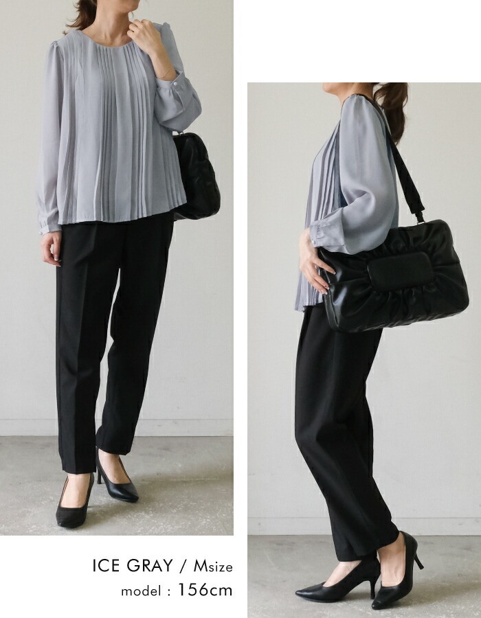 TOCCA プリーツ襟 シフォン 長袖ブラウス 黒 0 TOCCA プリーツ襟