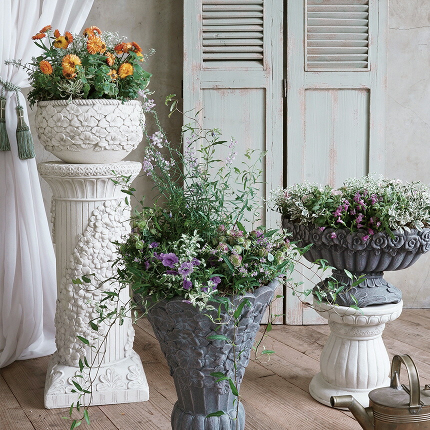 楽天市場】ガーデン雑貨 フラワースタンド 花台 古代ローマ風 コラム