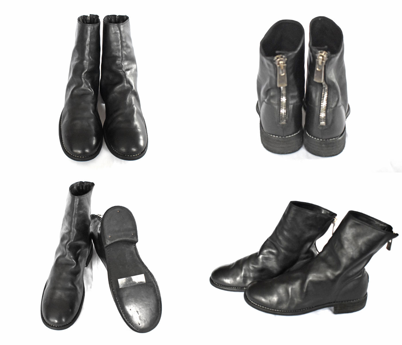 楽天市場】GUIDI グイディ BACK ZIP BOOT SOLE LEATER/バックジップ