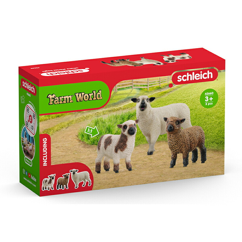 楽天市場】ヒツジの仲間 42660 動物フィギュア Farm World シュライヒ