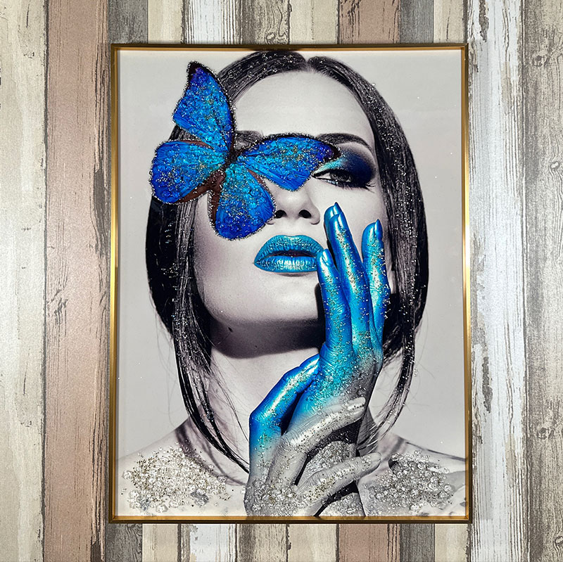 楽天市場】水晶パネル アートパネル 60×80cm 金フレーム付き 女性