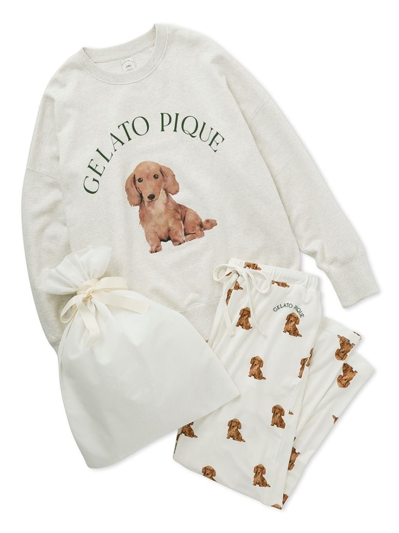 楽天市場】【ラッピング済み】DOG柄ワンポイント裏毛プルオーバー