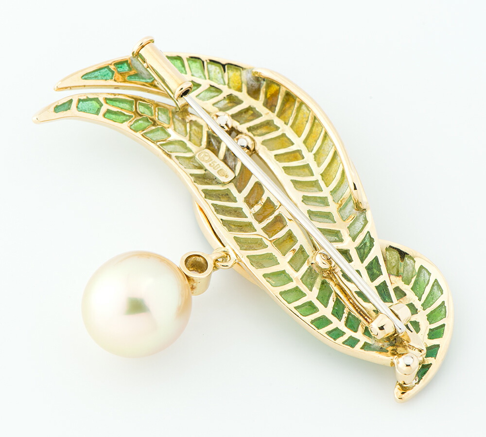 楽天市場】ミキモト オットークライン 11.6mm リーフモチーフ 白蝶真珠