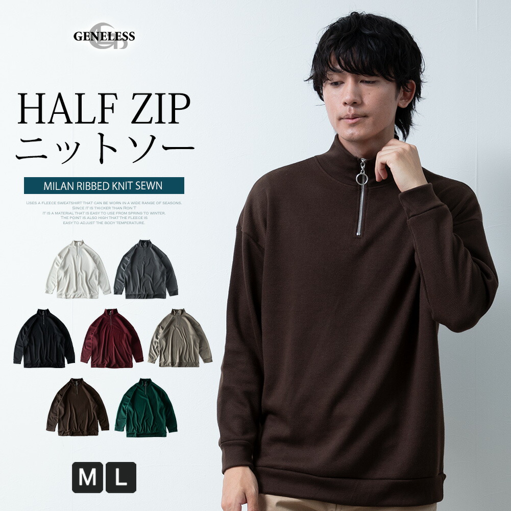 楽天市場】トレーナー メンズ ハーフジップ スタンドカラー 長袖 立ち