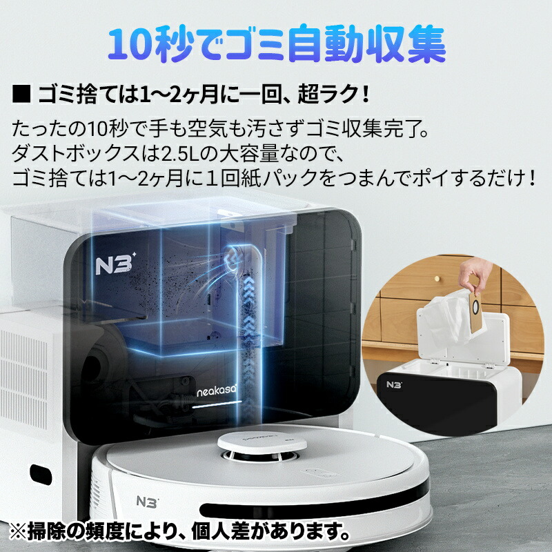 楽天市場】販売終了 Neakasa NoMo N3 ロボット掃除機 自動ゴミ収集
