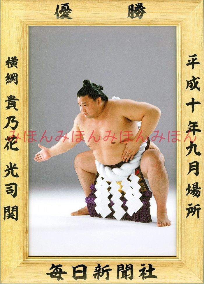 楽天市場】貴乃花光司関 優勝ミニ額 大相撲ミニ額 大相撲優勝額 平成