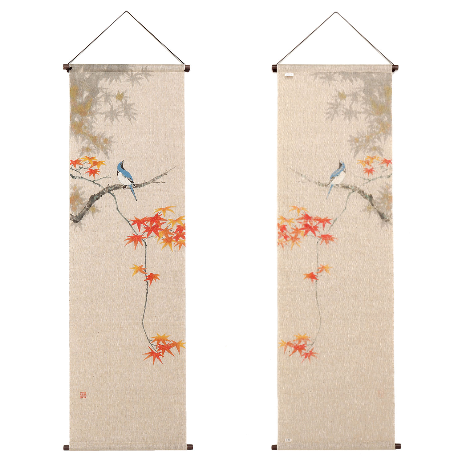 楽天市場】タペストリー 和風 和柄 手描きタペストリー 紅葉 本麻 麻