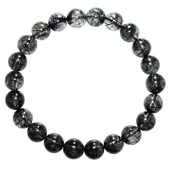 楽天市場】ブラックルチルクォーツ ブレスレット 8.5mm 17.5cm