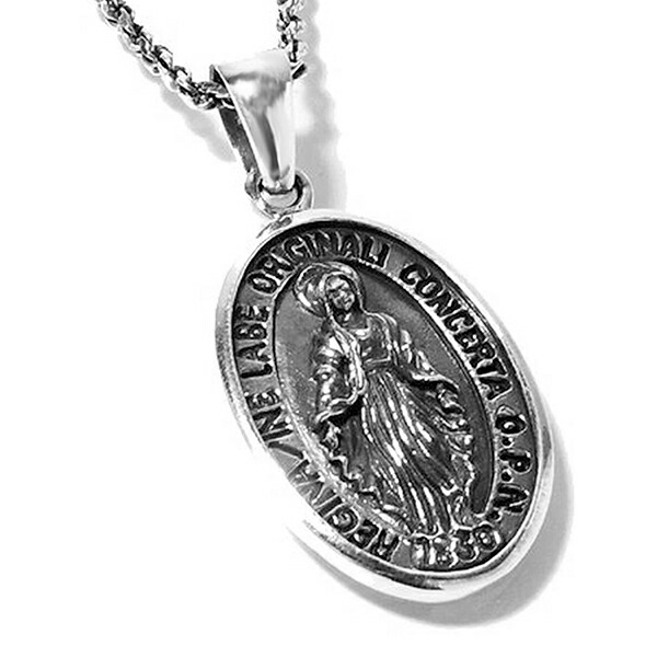 楽天市場】不思議のメダイ シルバー ネックレス (チェーン付き) 聖母