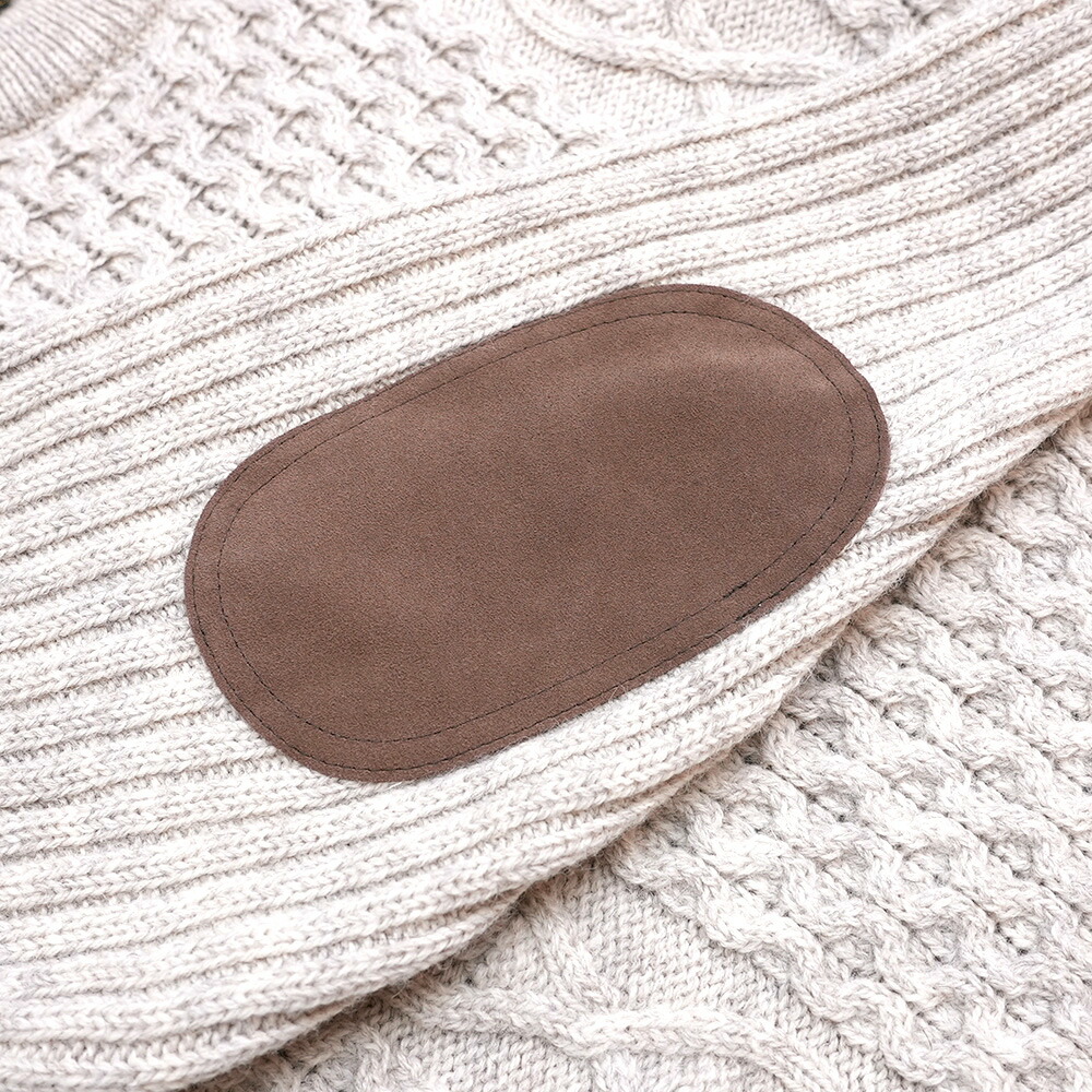 楽天市場】HIGHLAND2000 アラン模様革パッチ付セーター 英国製 メンズ