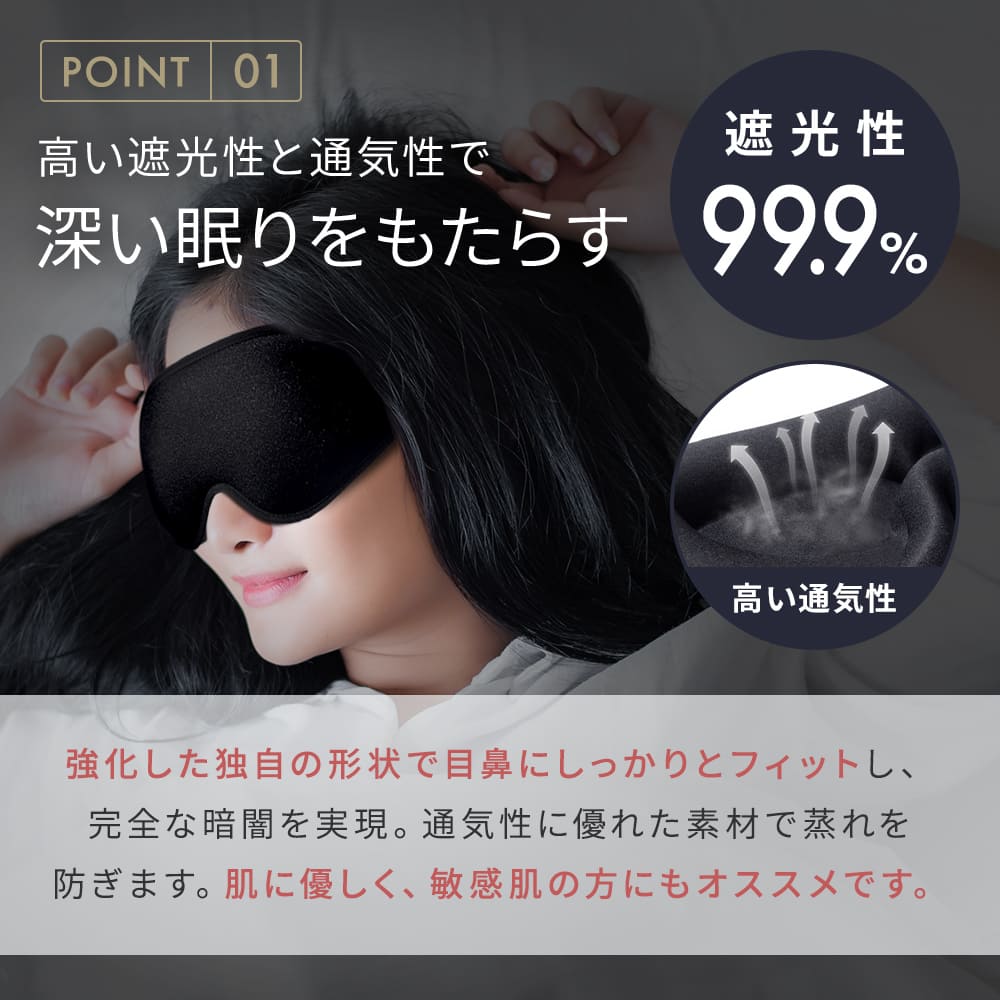 楽天市場】＼今だけ50%off／3Dプレミアムアイマスク 睡眠 光 遮断 遮光