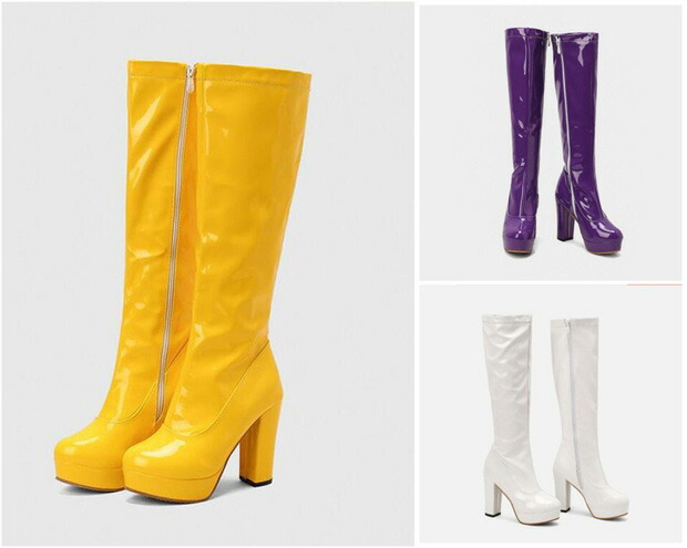 楽天市場】ロングブーツ ヒール11センチ 太ヒール ブーツ 美脚