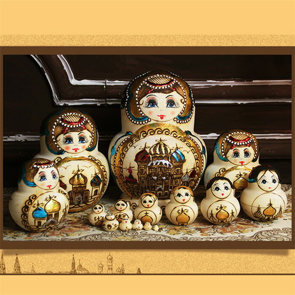 楽天市場】マトリョーシカ 木製 パンダ 15個組 工芸品 逸品 洋風