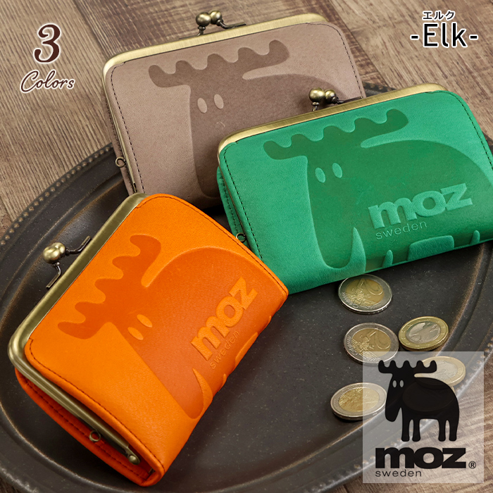 楽天市場】moz（モズ）牛革 がま口 短財布 「エルク」Elk 北欧 【春