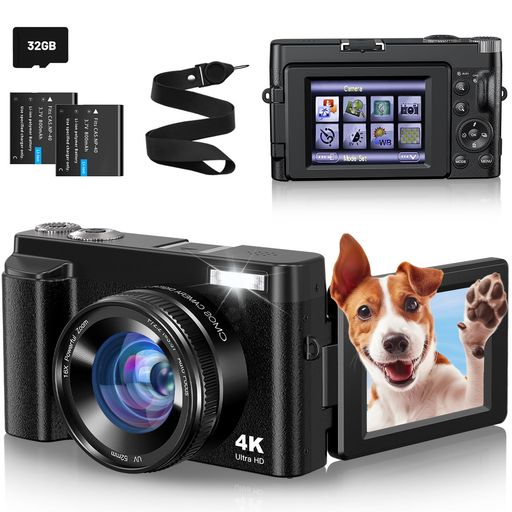 楽天市場】Zostuicデジカメ4K4800万画素デジタルカメラ180度回転