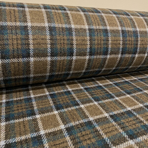 楽天市場】Harris Tweed（ハリスツイード）生地 ／Khaki × WaterBlue