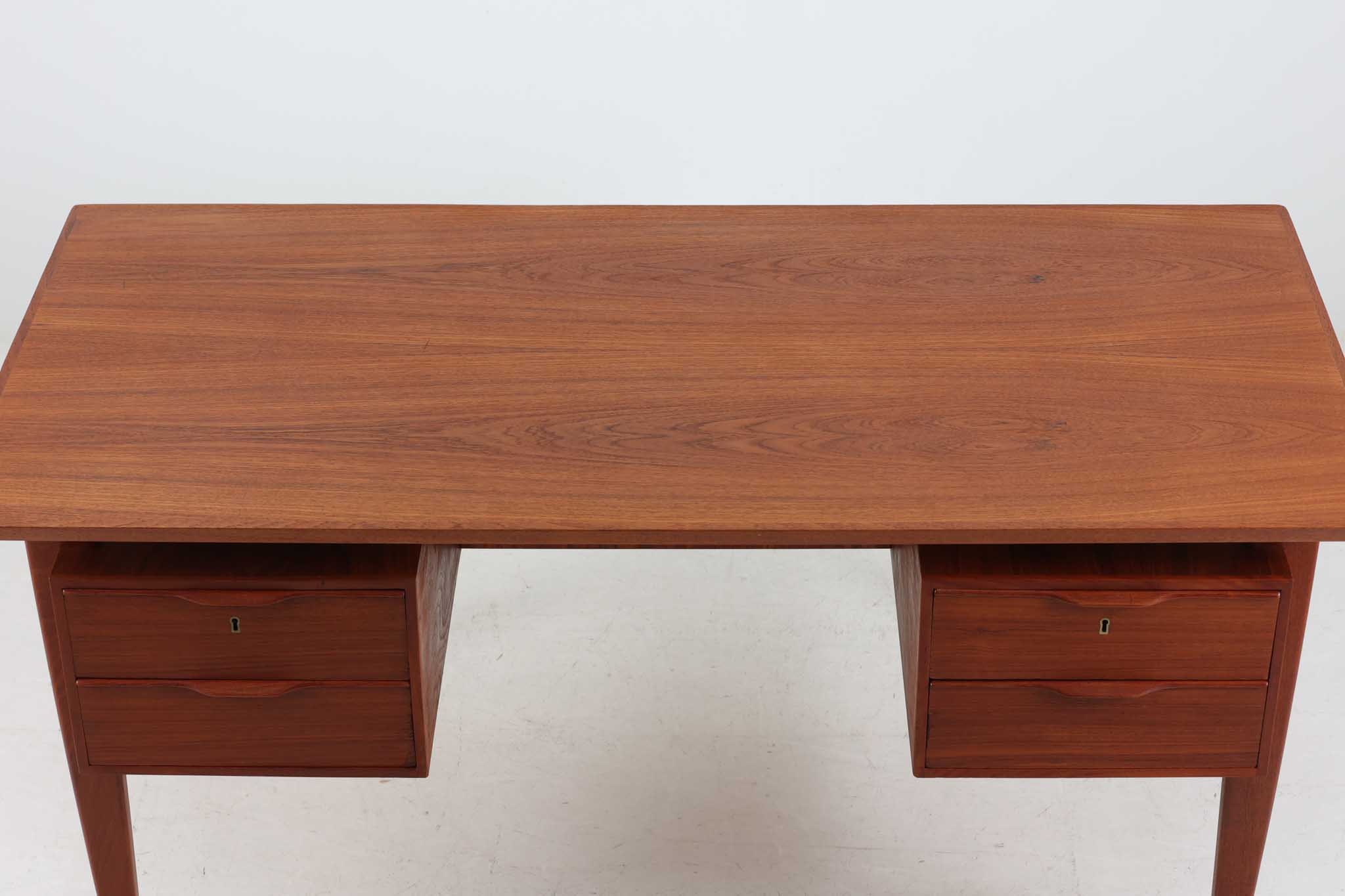 楽天市場】デンマーク製 両袖デスク/机 チーク材 北欧家具ビンテージ