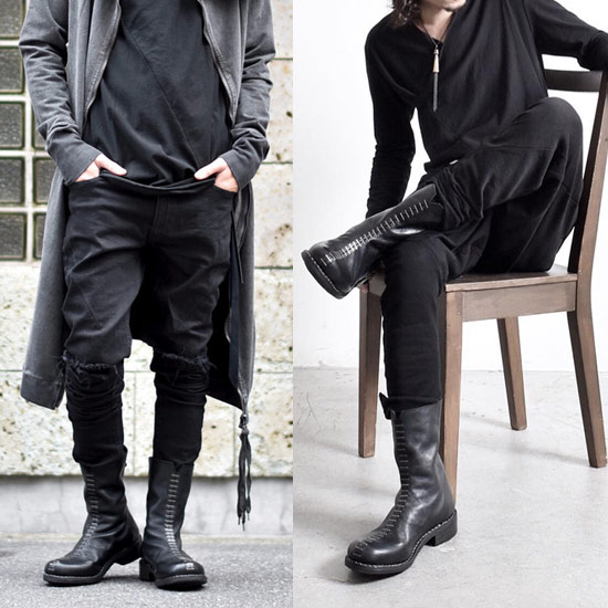 楽天市場】エンジニアブーツ メンズ V系 ミドルブーツ 本革 レザー