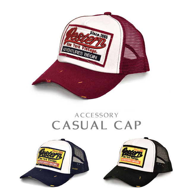 楽天市場】メッシュキャップ ダメージキャップ 刺繍 ワッペン ロゴ