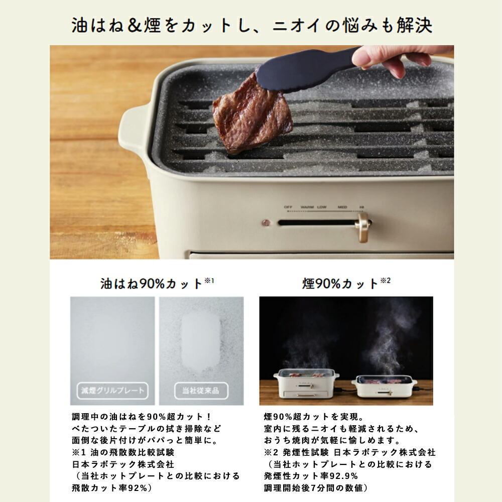 楽天市場】【P10倍】【BRUNO 公式】 ホットプレート ブルーノ 減煙