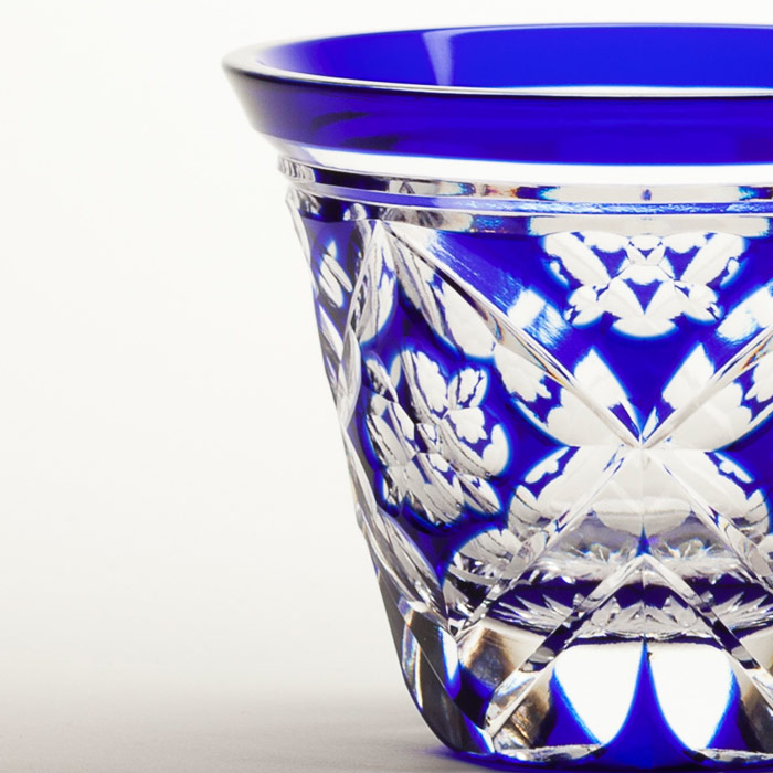 楽天市場】江戸切子 ぐい呑 【硝子工房 彩鳳 直営店】 七宝四花菱文様