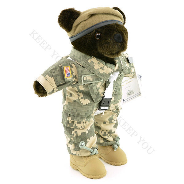 楽天市場】テディベア ミリタリー仕様 約25cm パラシュート 部隊 軍隊
