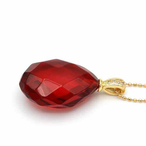 楽天市場】琥珀 ネックレス ペンダントトップ ルビーレッドアンバー