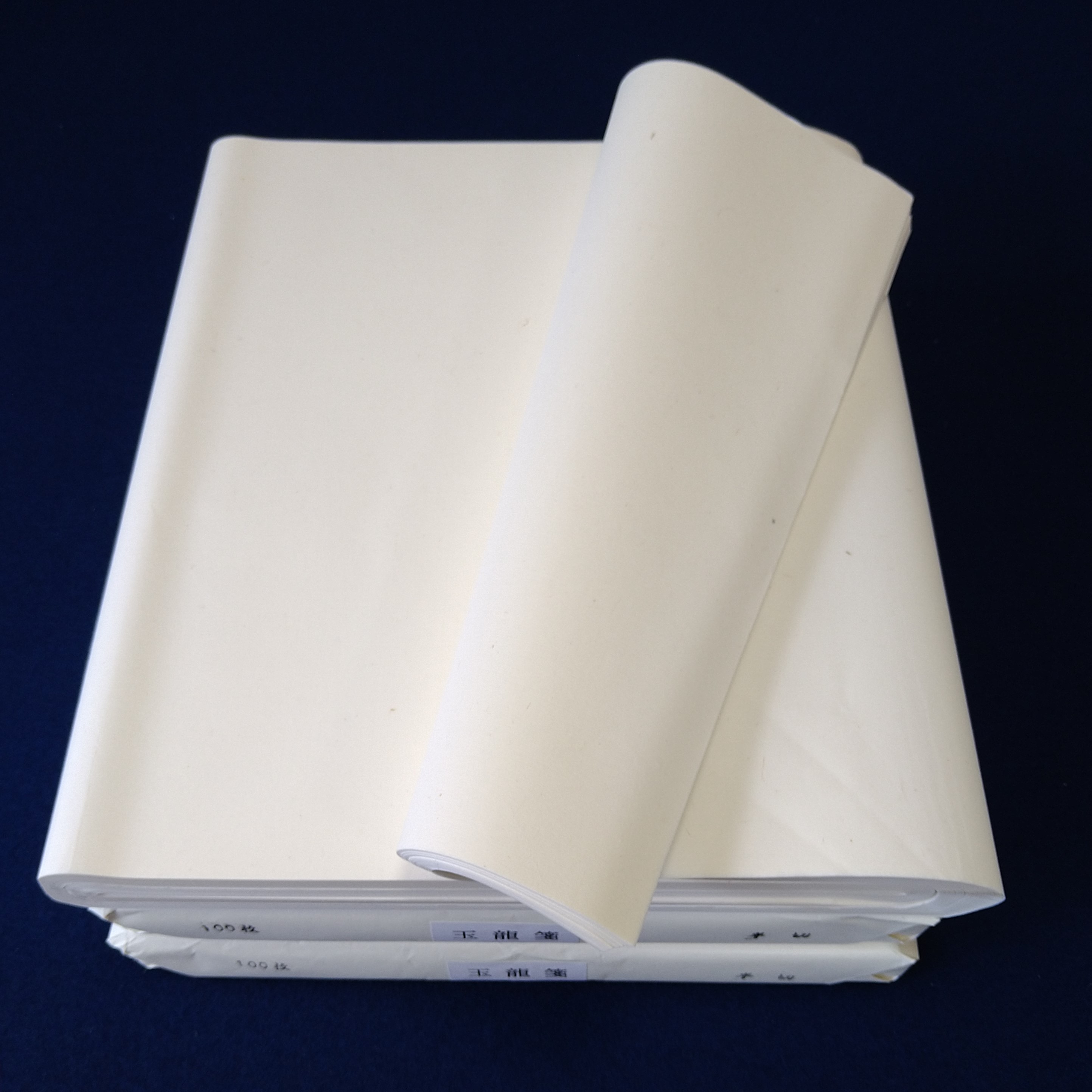 楽天市場】書道 画仙紙 半切 100枚入り 手漉き 玉龍箋 薄口 薄手 薄い