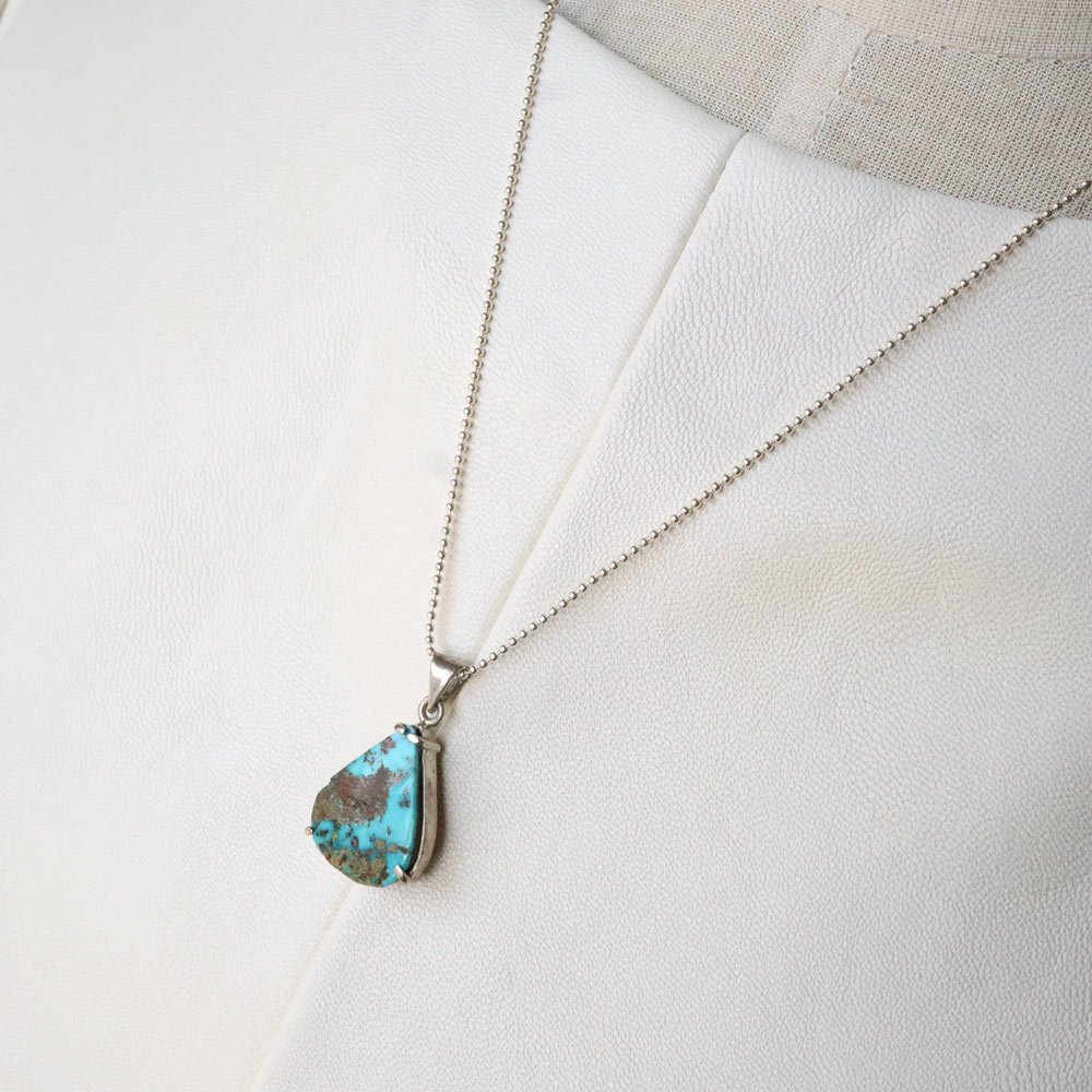 楽天市場】ターコイズ ペンダントトップ 天然石 トルコ石 シルバー925