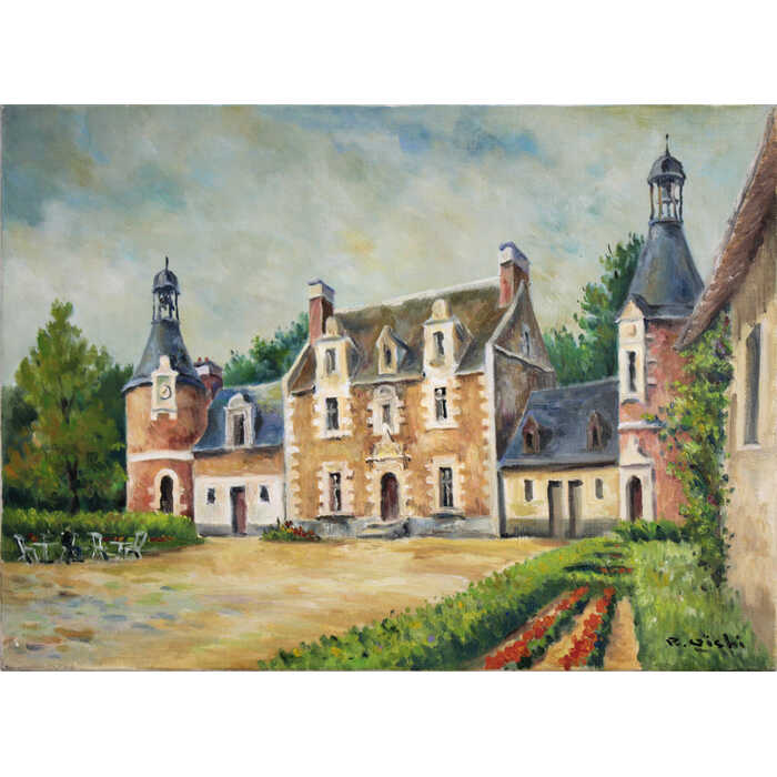 楽天市場】絵画 大石良太 油絵・油彩画 『花のツルーセイ』 城 空 風景