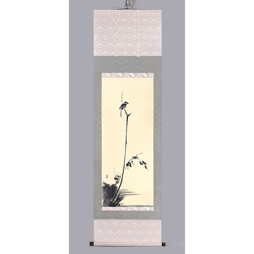 宮本武蔵 掛け軸 複製 名作 水墨画 掛け軸 鳥と植物 楽天市場】宮本