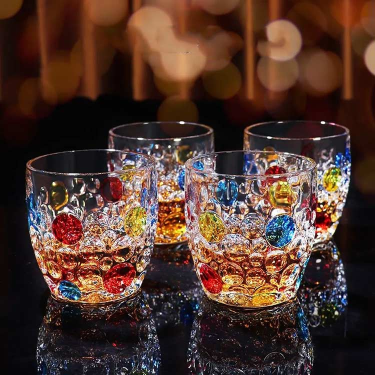 楽天市場】 ガラスカップ 酒器 グラス 400ml 泡 食器 カラフル