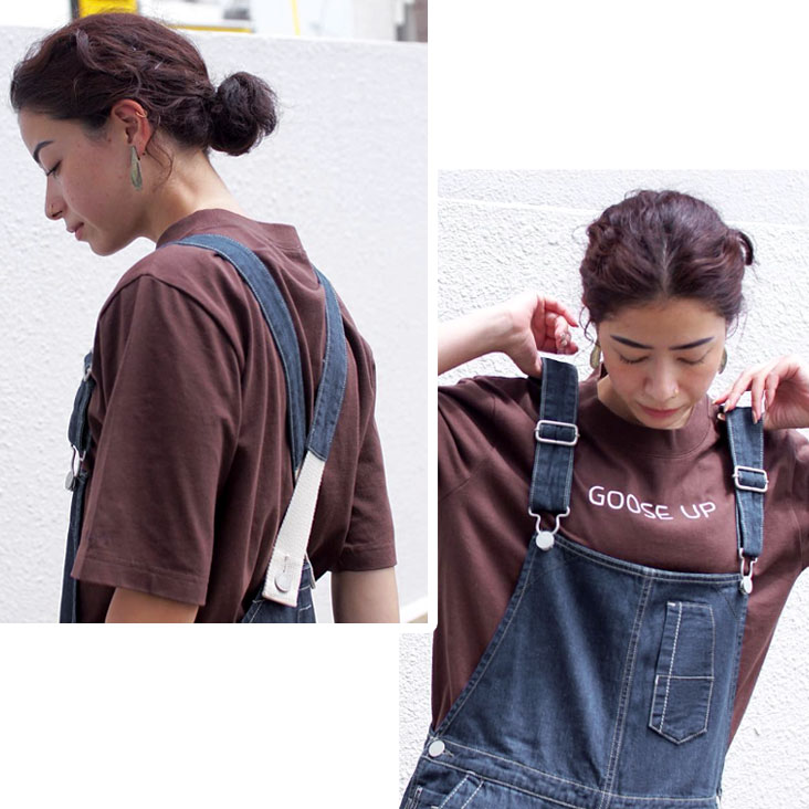 楽天市場】Cafetty カフェッティ ワークオーバーオール デニム