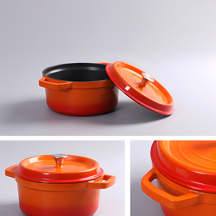 楽天市場】22cm ホーロー鍋 鉄鋳物 ホーロー 両手鍋 深型 ふた付き IH