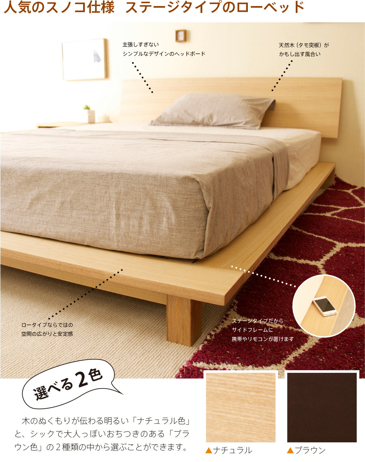 楽天市場】「 木製ローベッド THETA（シータ）」 すのこベッド ベッド