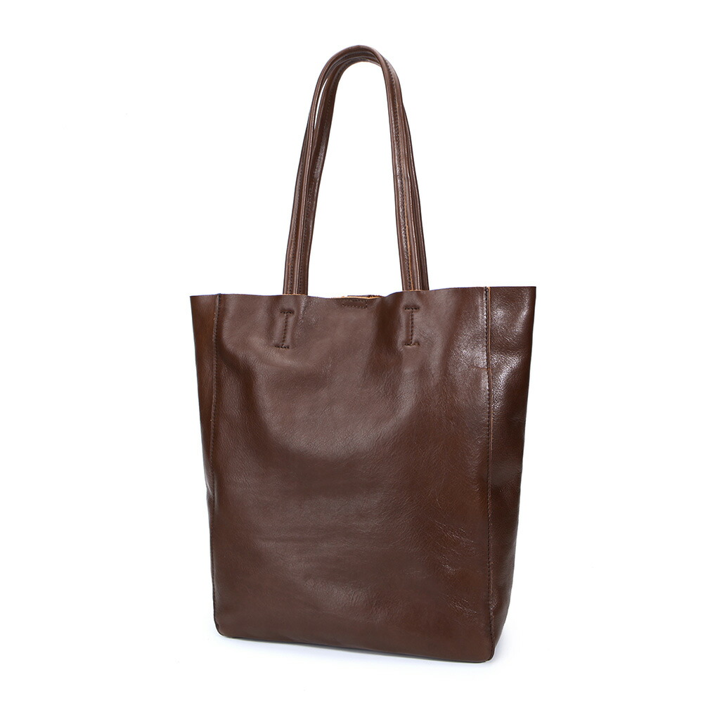 楽天市場】トートバッグ 本革 レザー 縦長 A4 肩掛け シンプル