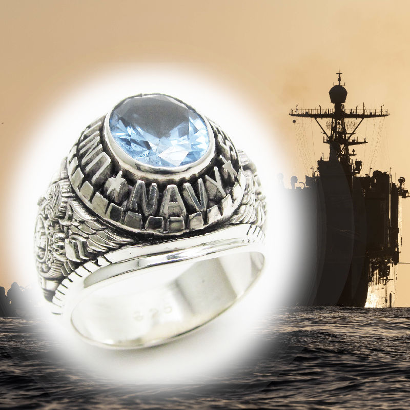 楽天市場】NAVY USN カレッジリング ストーン ミリタリーリング 米海軍