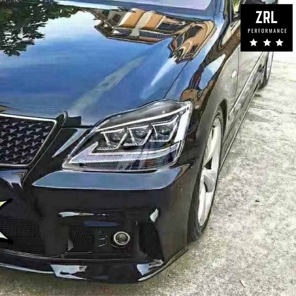 楽天市場】18系クラウン 社外 LEDヘッドライトユニット 3眼 レクサス