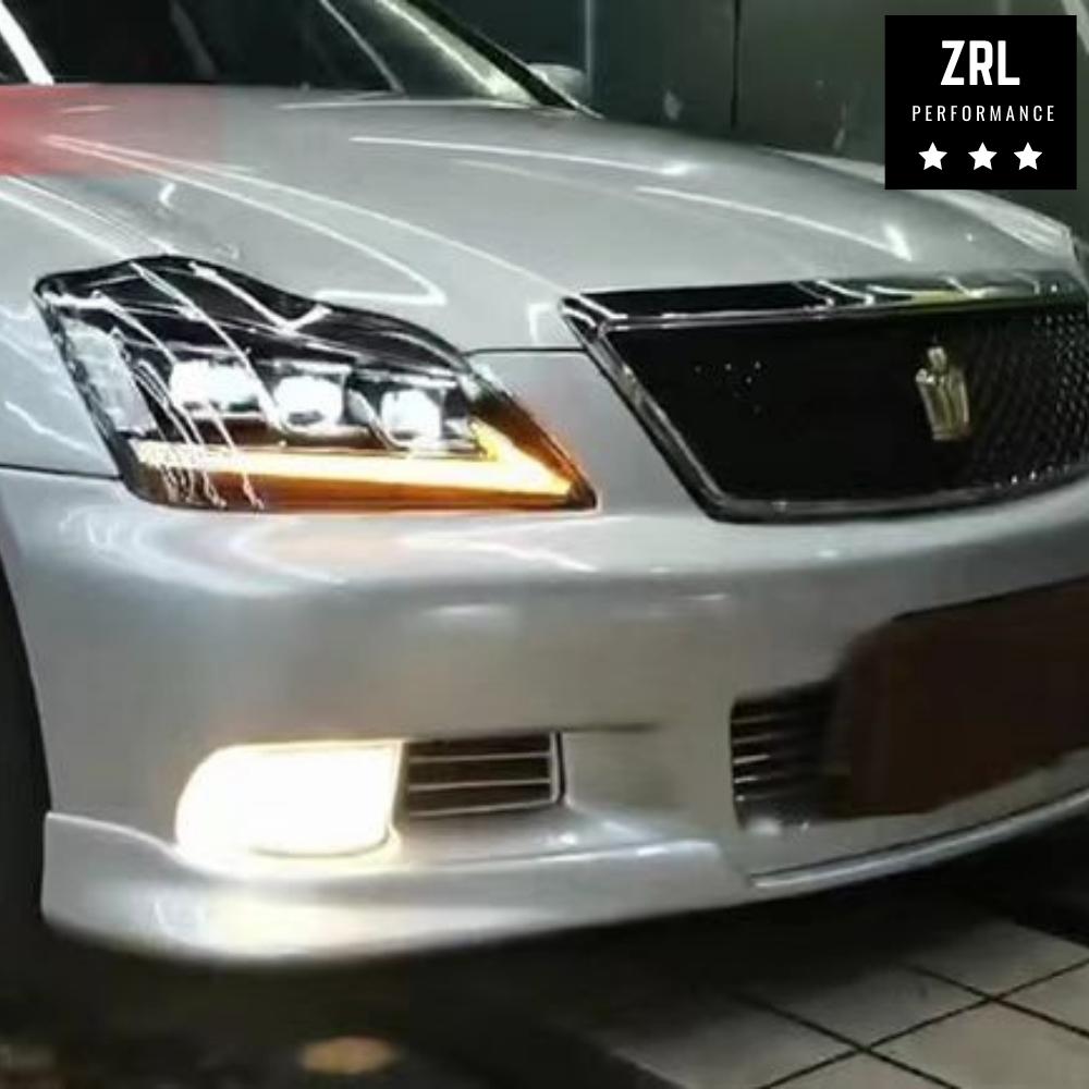 楽天市場】18系クラウン 社外 LEDヘッドライトユニット 3眼 レクサス